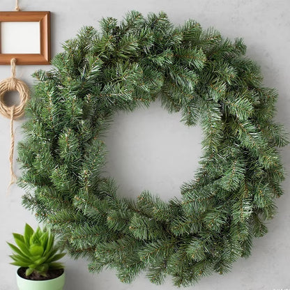 1 Pcs Artificial Pine Wreath Garland Artificial Lighting Simulation Wreath Festival Theme Party New Year Decor Props