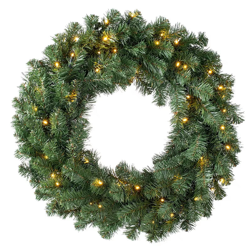 1 Pcs Artificial Pine Wreath Garland Artificial Lighting Simulation Wreath Festival Theme Party New Year Decor Props