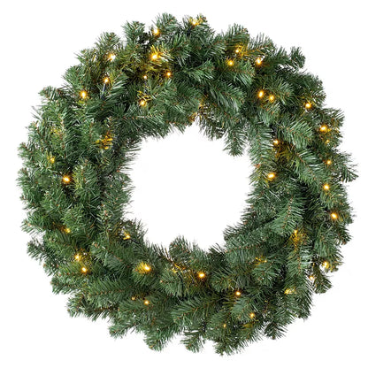 1 Pcs Artificial Pine Wreath Garland Artificial Lighting Simulation Wreath Festival Theme Party New Year Decor Props