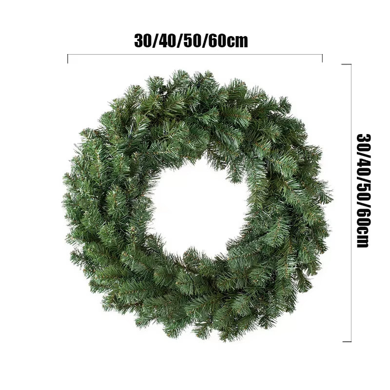 1 Pcs Artificial Pine Wreath Garland Artificial Lighting Simulation Wreath Festival Theme Party New Year Decor Props